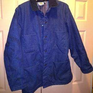 Vintage Dickies chore coat denim blue with blanket lining